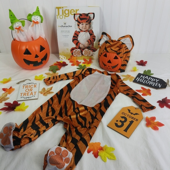 In Character Tiger Tot Halloween Costume Size Infant Jumpsuit /Hood - Picture 1 of 12